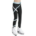 thumbnail image 2 of Hansber Girl's Athletic Leggings Figure Ice Skating Tight Pants Gym Workout Fitness Sport Active Dance Wear Light Blue 10, 2 of 9