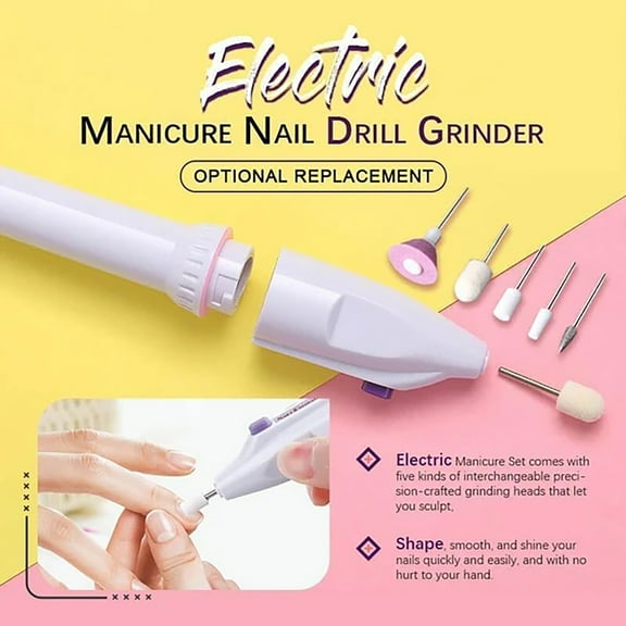 5 in 1 Nail Pen Grinder Polisher Manicure Sharpener Test Mini Beauty Tool Kit
