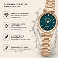 thumbnail image 4 of Jessica Simpson Diamond Collection Women Watch, Classic Quartz, Metal Band, Round Faceted Crystal Face, Elegant Dress Watch for Women, 4 of 7