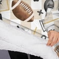 thumbnail image 3 of Oversized Wearable Blanket Hoodie,Football Equipment Checkered Pattern Sherpa Blanket Hoodie with Super Pockets,Super Warm Fuzzy Pullover for Women & Men, 3 of 6