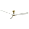 thumbnail image 2 of Torque 3-Blade Smart Ceiling Fan 58in Satin Brass/White with Remote Control, 2 of 3