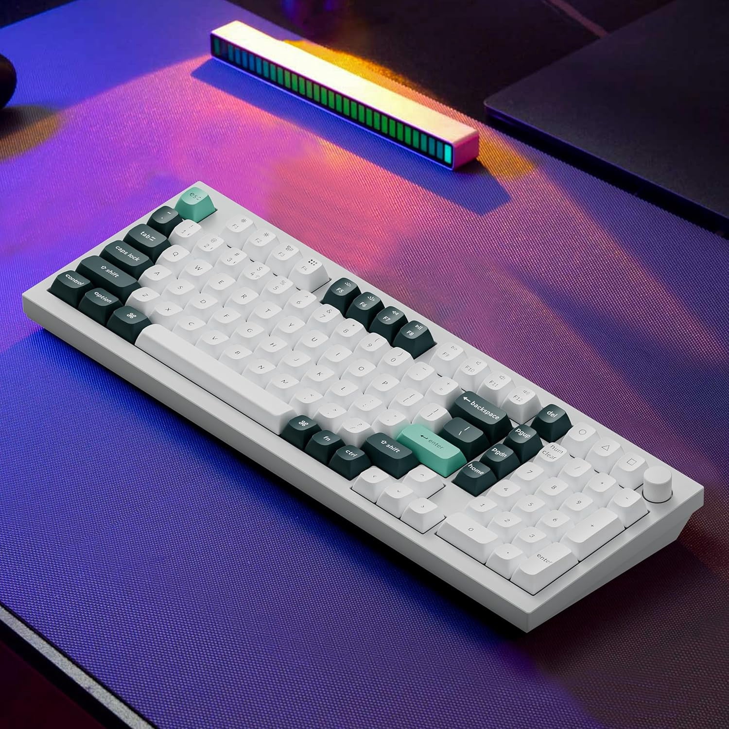 Keychron Q5 HE Rapid Trigger Gaming Keyboard Wireless with Hall Effect Gateron Double-Rail Magnetic Switch Adjustable Actuation, 2.4 GHz/Bluetooth/Wired QMK RGB Aluminum for Mac Windows Linux - White