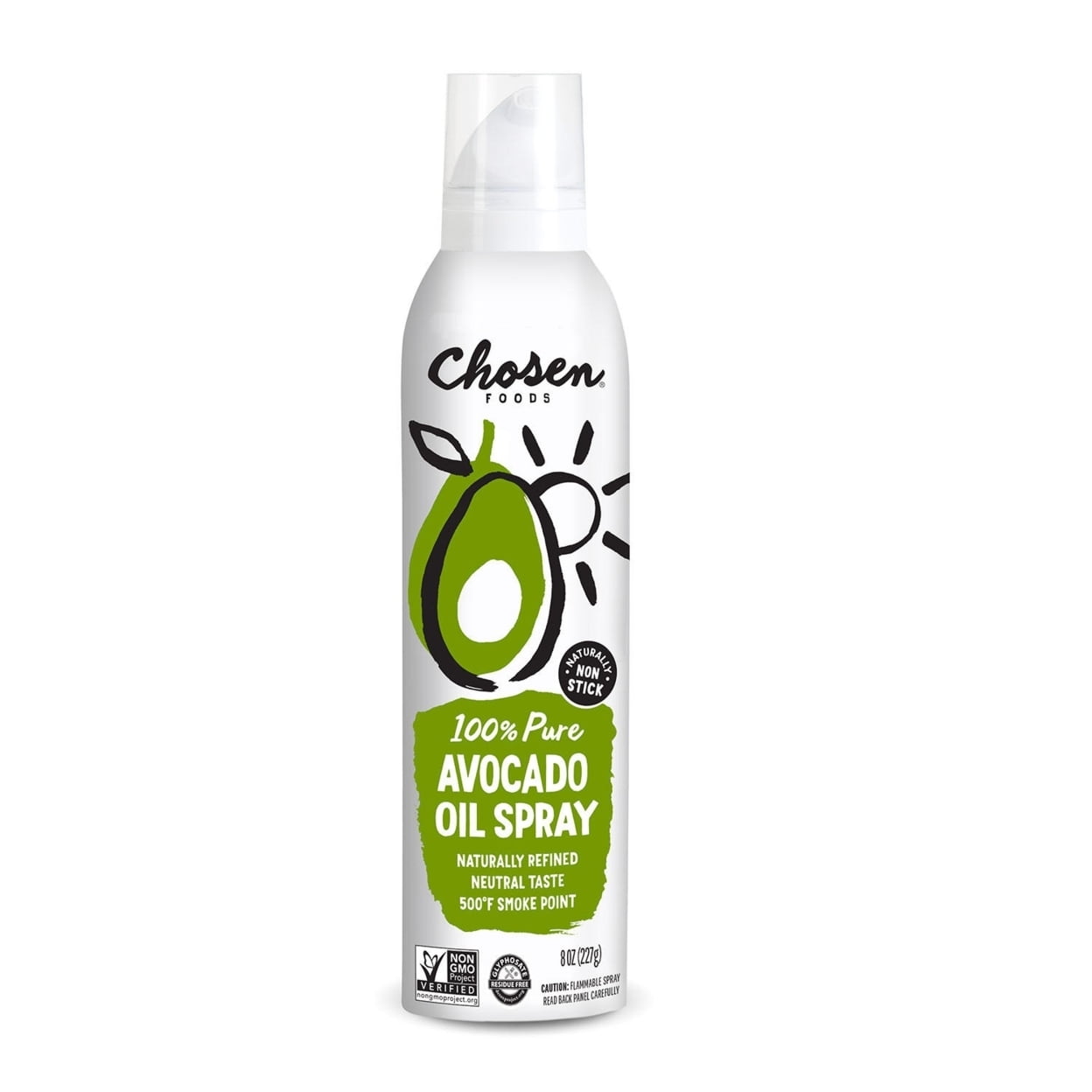 Chosen Foods Avocado Oil Cooking Spray 8 Ounce (Pack of 2)