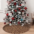 thumbnail image 4 of Cauagu 36" Christmas Tree Skirt Leopard Printed Pattern Christmas Tree Decorations Tree Mat for Xmas Decorations Occasion Holiday Home Decor -36", 4 of 7