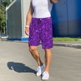 thumbnail image 6 of Naloa Purple Glitter Men's Short Pajama Pants, Pj Shorts, Lounge Comfort Shorts-XX-Large, 6 of 6