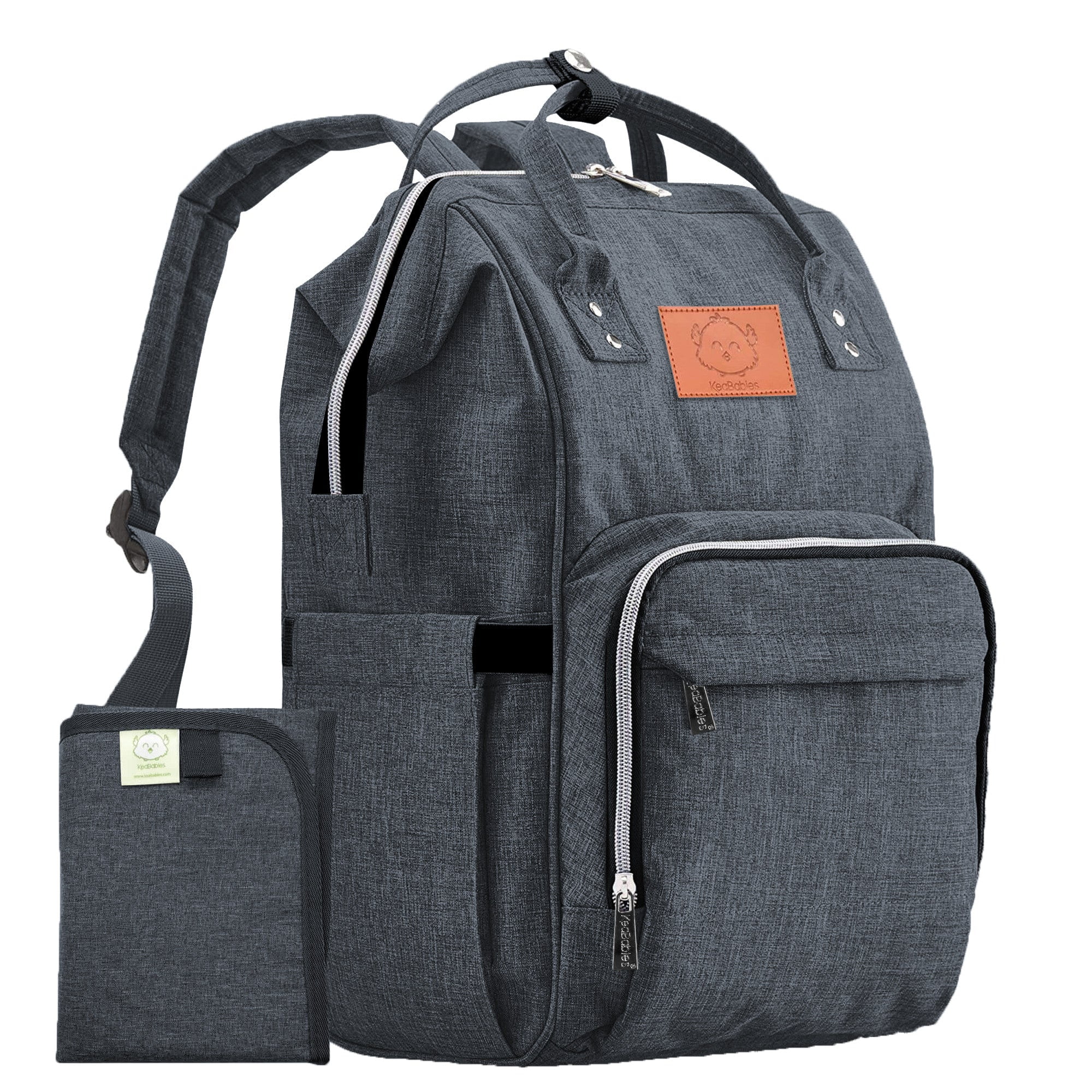 Dark Gray Stylish Waterproof Large Capacity Maternity Baby Diaper Bag Backpack 