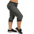 thumbnail image 2 of Female Sports Cropped Trousers Elastic Loose Drawstring Waist Pants, 2 of 6