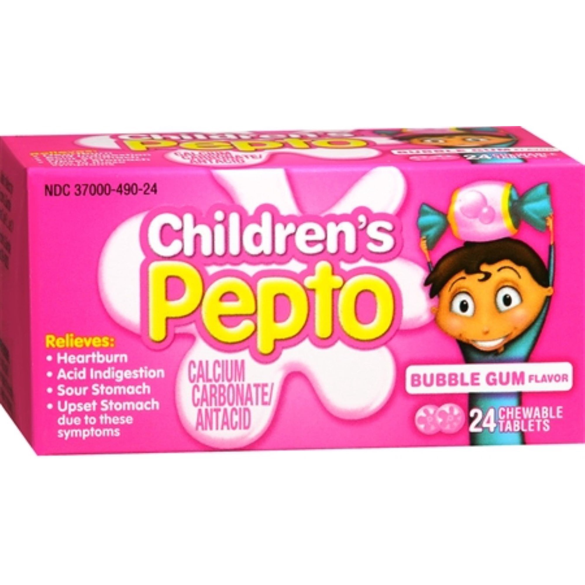 3 Pack Children's Pepto Chewable Tablets - 24 CT