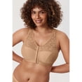 thumbnail image 5 of DELIMIRA Women's Front Closure Bras Racerback No Underwire Plus Size Full Coverage Lace Bra, 5 of 5