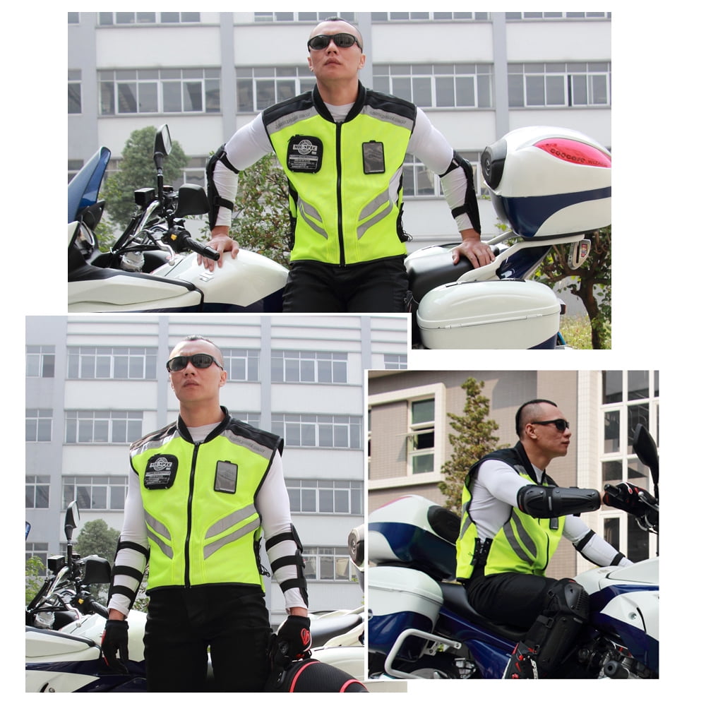 Sports Motorcycle Reflective Vest High Visibility Fluorescent Riding Safety LA 