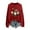 Red, variant on Pullover Christmas Sweaters for Women Santa Graphic Knit Long Sleeve Round Neck Shirt Sweater Tops