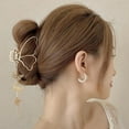 thumbnail image 3 of Hair Clips for Women - Tassel Claw Hollow Out Hair Decoration, Anti-break Ponytail Claw Hair Accessories, 3 of 7