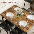 thumbnail image 6 of Dining Table Set for 4 with Upholstered Chairs, Kitchen Table and Chairs, Rectangular Dining Room Table Set for Small Spaces Kitchen,Home Furniture Rectangular Modern, 6 of 9