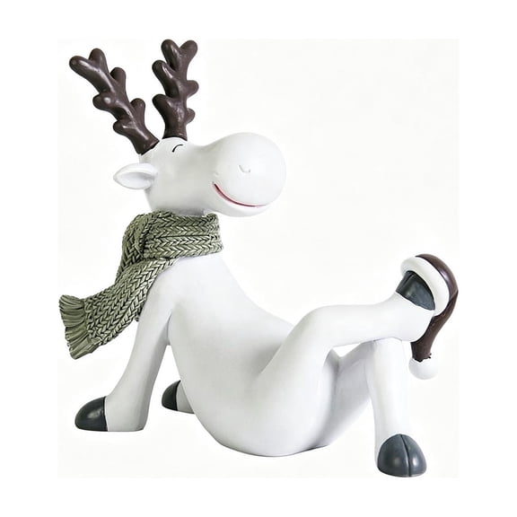 Rysoverian Deer Figurine Decor, Atmospheric Animal Crafts for Living Room TV Cabinet Display Shelf Ornament