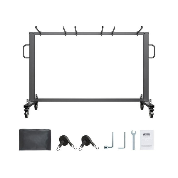 Easy-Move Chair and Table Dolly with Wheels - Supports 400lbs, Holds 42 Folding Chairs or 12 Tables