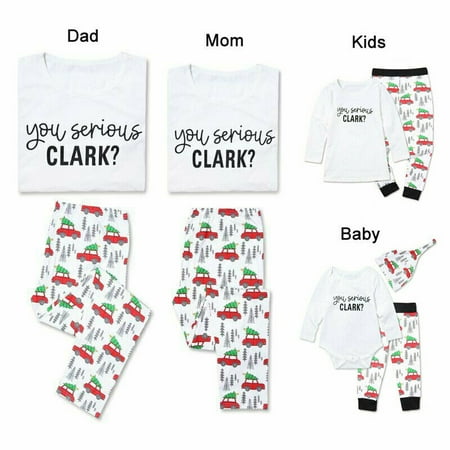 

Family Matching Christmas Pajamas Set Women Baby Kids Letter Sleepwear Nightwear