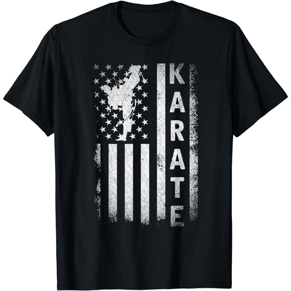 America Flag Japan Martial Arts Ninja Gift Karate T-Shirt