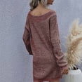 thumbnail image 5 of JINMGG V Neck Sweaters for Women Fall Winter Clearance,Women's Long Sleeve Solid Color Knitted Loose V Neck Sweater, 5 of 6