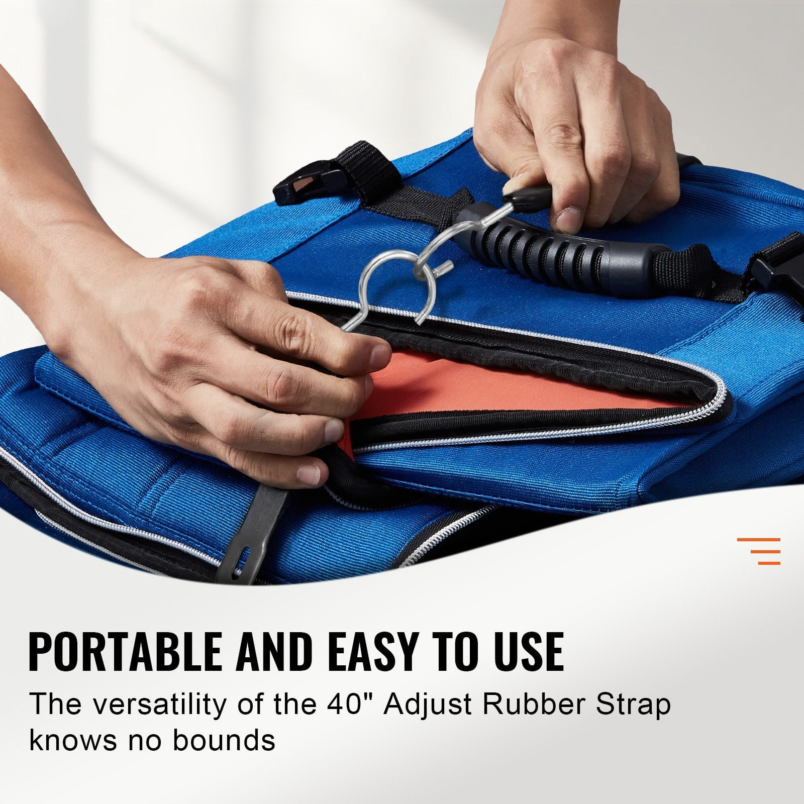 4 Pack Flat Bungee Cords, 40 inch Heavy  Elastic Straps with Steel S Hooks for Cargo Tarps Trucks
