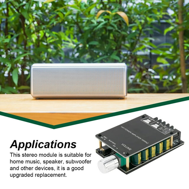 Amplificateur de Puissance aux Compatible Bluetooth HiFi 2.0 Double Canal Subwoofer pour Haut-Parleurs Amplificateur Audio Module de Remplacement de Haut-Parleur DIY