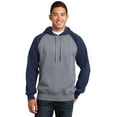 thumbnail image 1 of Sport-Tek Men's Raglan Colorblock Pullover Hooded Sweatshirt - ST267, 1 of 1
