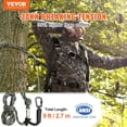 thumbnail image 2 of VEVOR Tree Stand Rope 9ft and 30ft 30KN Lifeline 0.6in Hunting Safety 2 Carabiners 9ft - Grey, 2 of 5
