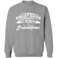 thumbnail image 2 of OXI Crewneck Sweatshirt - Dads Get Promoted To Grandpas, Basic Casual Sweatshirts for Men's and Women Fleece Sweatshirt Long Sleeve - Sport Grey Medium, 2 of 2