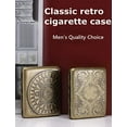 thumbnail image 4 of HAHADAXA Étui Rétro en Métal pour Boîte à Cigarettes, Support à Pince à Ressort Double Face à Ouverture par Poche pour 20 Pcs Cigarettes Tabac, Conception Spéciale, Rangement des Cigarettes, Format de Poche, Matériau Bronze, 7 Styles, 4 of 7