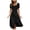 03 Black, variant on Weiqiqre Dresses for Women 2025 Elegant Classy Floral V Neck Puff Sleeve Empire Waist A Line Flowy Long Beach Boho Dress