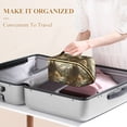 thumbnail image 3 of FORMRS Makeup Bag Travel Cosmetic Organizer for Women Fold Flat Zipper Pouch with Handle, Snow Mountains, 3 of 8