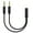 Black, variant on Huanledash Headphone Splitter Earphone Adapter Audio 3.5mm Female to 2 Male Jack Aux Cable