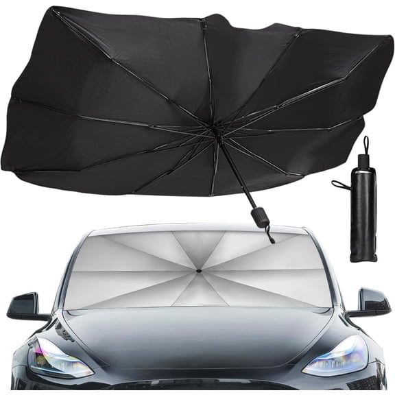 Car Sun Shade for Windshield,Foldable Umbrella Car Shade front Windshield,UV Rays and Heat Sun Visor Protector for Auto Sedan, SUV Windshield