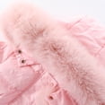 thumbnail image 2 of Winter Anime Sanrio Y2K Hellokittys Kuromi Girls Down Clothes Long Fur Hooded Cotton Padded Jacket Warm Slimwaist Kids Outerwear, 2 of 5