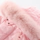 thumbnail image 2 of Winter Anime Sanrio Y2K Hellokittys Kuromi Girls Down Clothes Long Fur Hooded Cotton Padded Jacket Warm Slimwaist Kids Outerwear, 2 of 5
