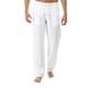 thumbnail image 1 of Pantalones casuales sueltos de lino de algodón para hombre Pantalones de playa de verano de yoga Pantalones con bolsillos, 1 of 5