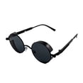 thumbnail image 3 of Baroc Vintage Star Black Lentes de Sol Redondos Metálicos UV400 Estilo Retro, 3 of 4