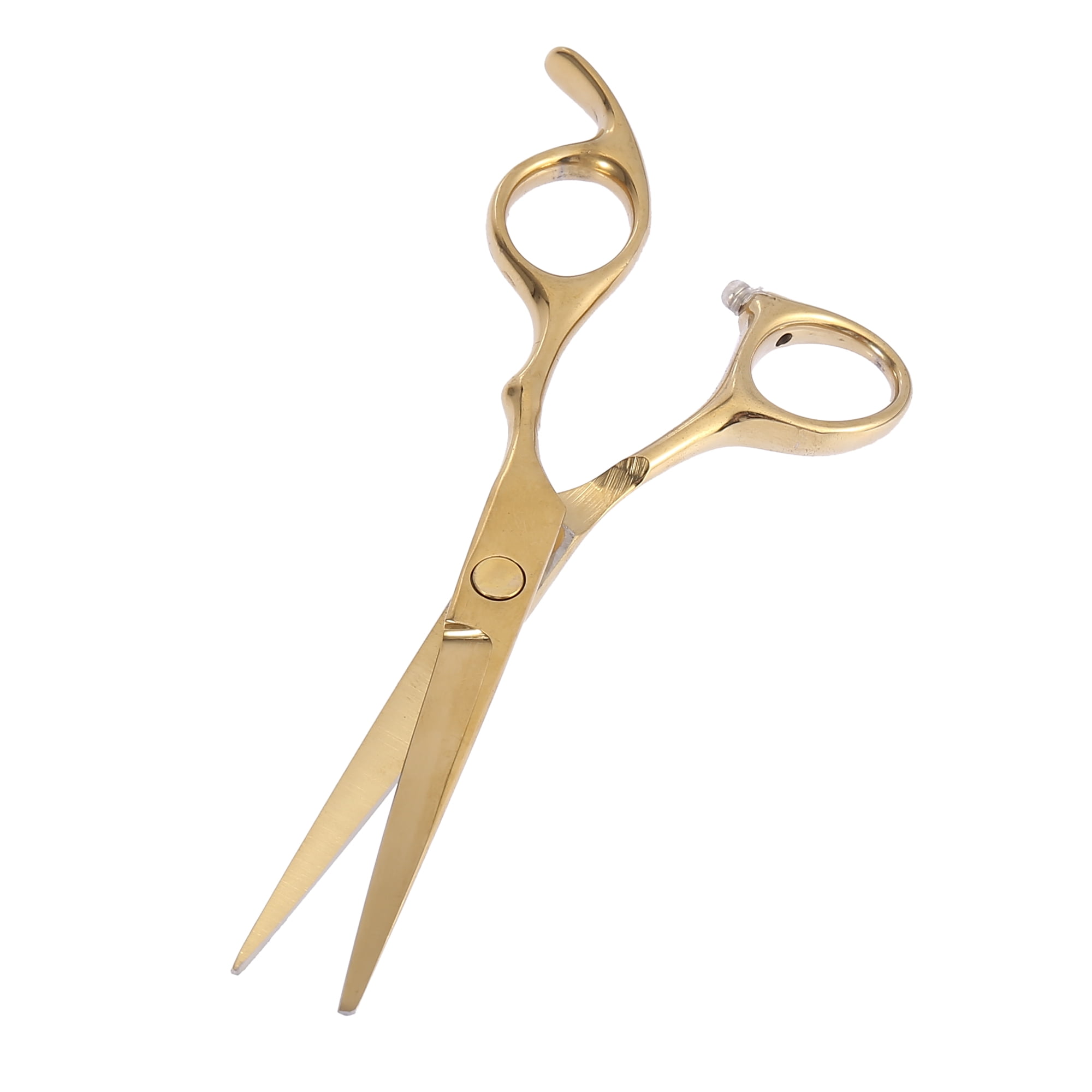 Unique Bargains Portable 5.5" Length Straight Scissors for Men Women Hair Cut Gold Tone