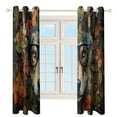 thumbnail image 3 of Funny Glasses Wolf Blackout Curtains for Bedroom Curtains Insulated Room Darkening Window Drapes for Living Room, 3 of 7