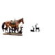 thumbnail image 1 of Figura de caballo,Figura coleccionable de caballo en miniatura,Estatua de reno,Estatua de reno negro,decoración para el hogar,artesanía,Figura de ciervo de resina,coleccionable,regalo para, 1 of 8