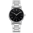 thumbnail image 1 of Reloj de cuarzo con correa de acero para hombre y mujer, sencillo y moderno, con agujas luminosas, 1 of 6