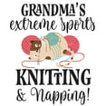 thumbnail image 3 of CafePress - Grandma Knitting Joke Pajamas - Women's Short Sleeve Print T-Shirt and Pants Light Cotton Pajama Set, 3 of 7