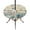 Brown Blue White Green, variant on Round Outdoor Tablecloth with Umbrella Hole and Zipper, Blue Coastal Tablecloth with Elastic Waterproof, Summer Beach Starfish Shell Coral Nautical Patio Table Covers for 31" - 35" Pool Tables