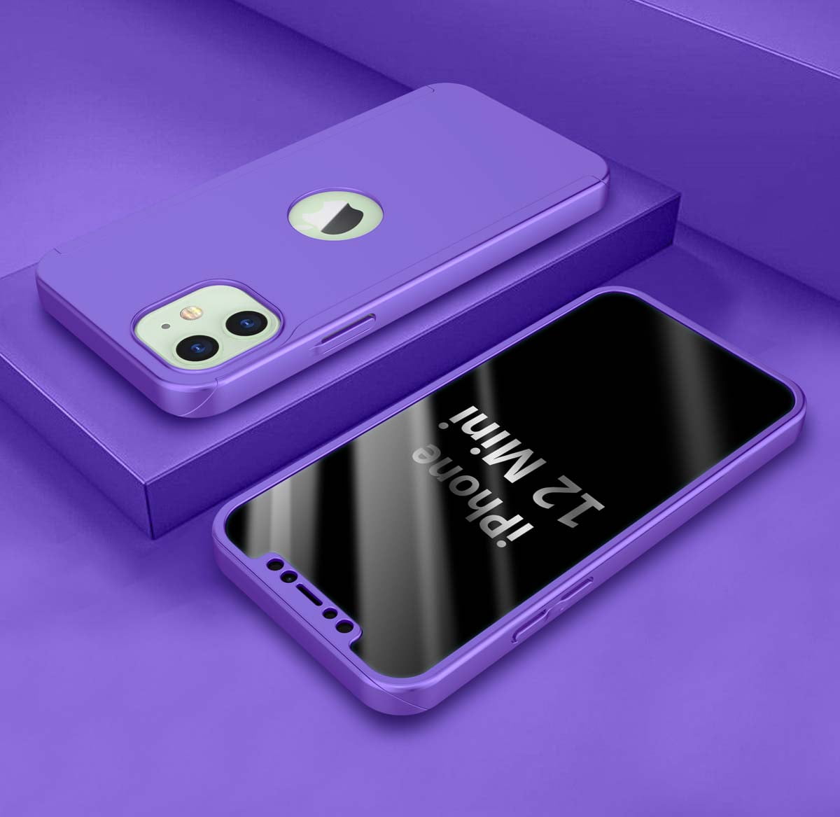 Njjex for iPhone 12 12 Pro Max SE 2020 Case Screen Protector, 360° Full