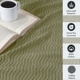 thumbnail image 4 of BNM Modern Cotton Textured Chevron Woven Blanket, Throw, Sage, 4 of 12
