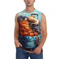 thumbnail image 2 of Picia Colorful Travel Luggage Gear mens Cotton Tank Undershirts , Moisture-wicking Ribbed Tanks, Lightweight Cotton Tank Undershirts-3X-Large, 2 of 8