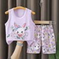 thumbnail image 2 of Toddler Baby Boy Clothes Summer Outfits Vest Outfit Elephant Owls Bear Dino Print Sleeveless Top Printed Shorts Casual Playwear 3 6 12 18 24 Months 3T 4T 5T 6T, 2 of 4