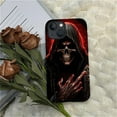 thumbnail image 7 of Punmada Compatible with iPhone 13/iPhone 14 Glossy Case For Girl Boy Full Body Protective Hard Shell Esthetics Pattern Cool Red Skull, 7 of 7