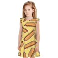 thumbnail image 1 of Balery Hot Dogs Camisón de princesa para niñas, pijama de algodón con mangas abullonadas, suave y bonito.-Medium, 1 of 6