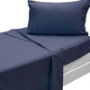 3pc Navy Blue Twin XL Bed Sheet Set Solid Color Bedding Accessories