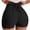 Black, variant on Butt Lifting Yoga Shorts for Women Back Bow Tie High Waist Hot Pants Textured Sports Gym Running Beach Shorts Black M